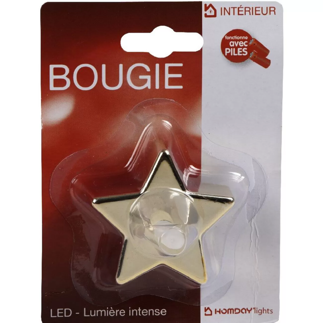 Gifi Bougie led étoile dorée< Décoration Extérieure De Noël