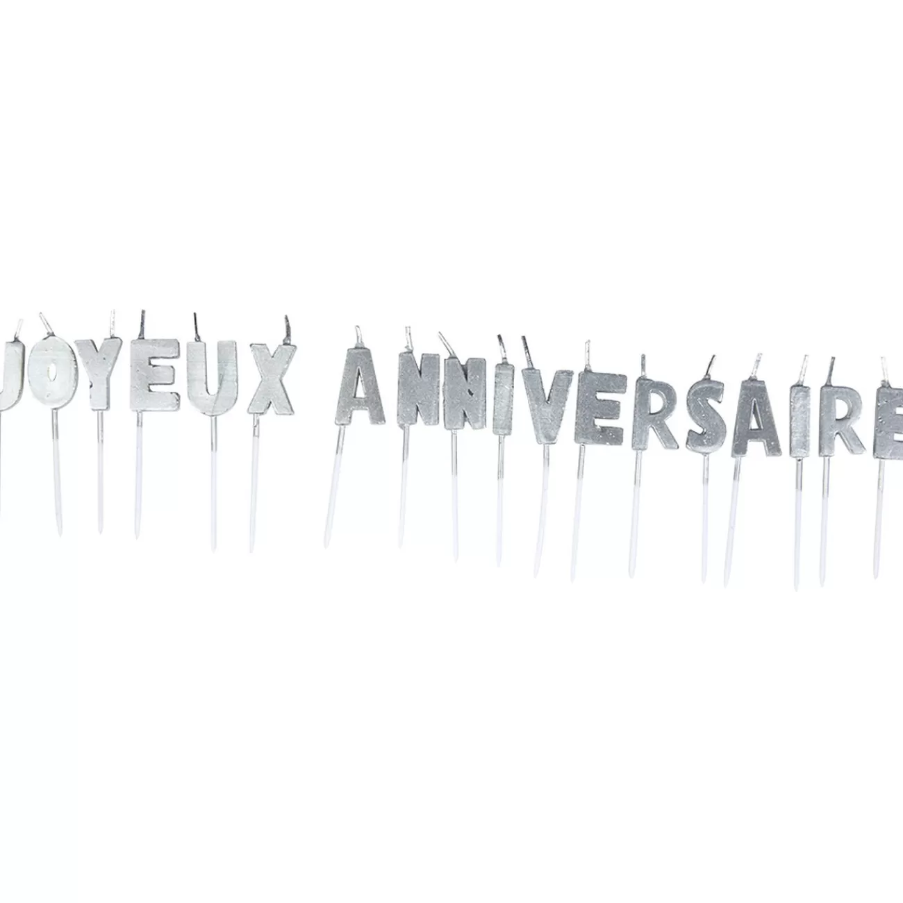 Gifi Bougies Joyeux anniversaire argenté Shop