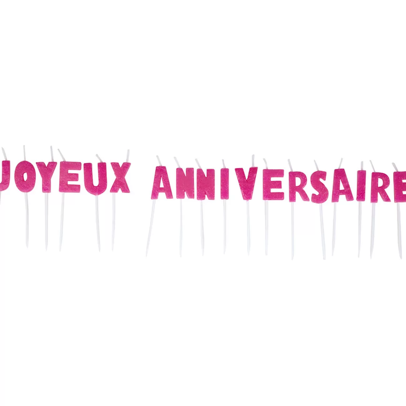 Gifi Bougies Joyeux anniversaire rose à paillettes Sale