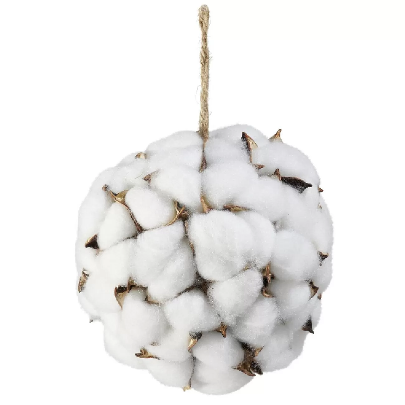 Gifi Boule déco blanche coton< Décoration Sapin