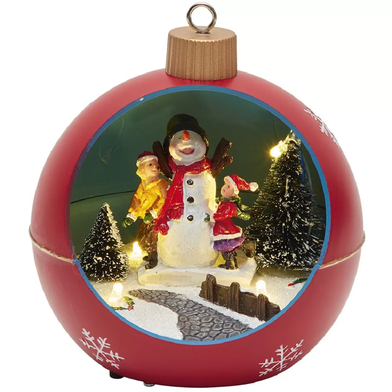 Gifi Boule de Noël avec figurines 4 LED< Décoration Intérieure De Noël