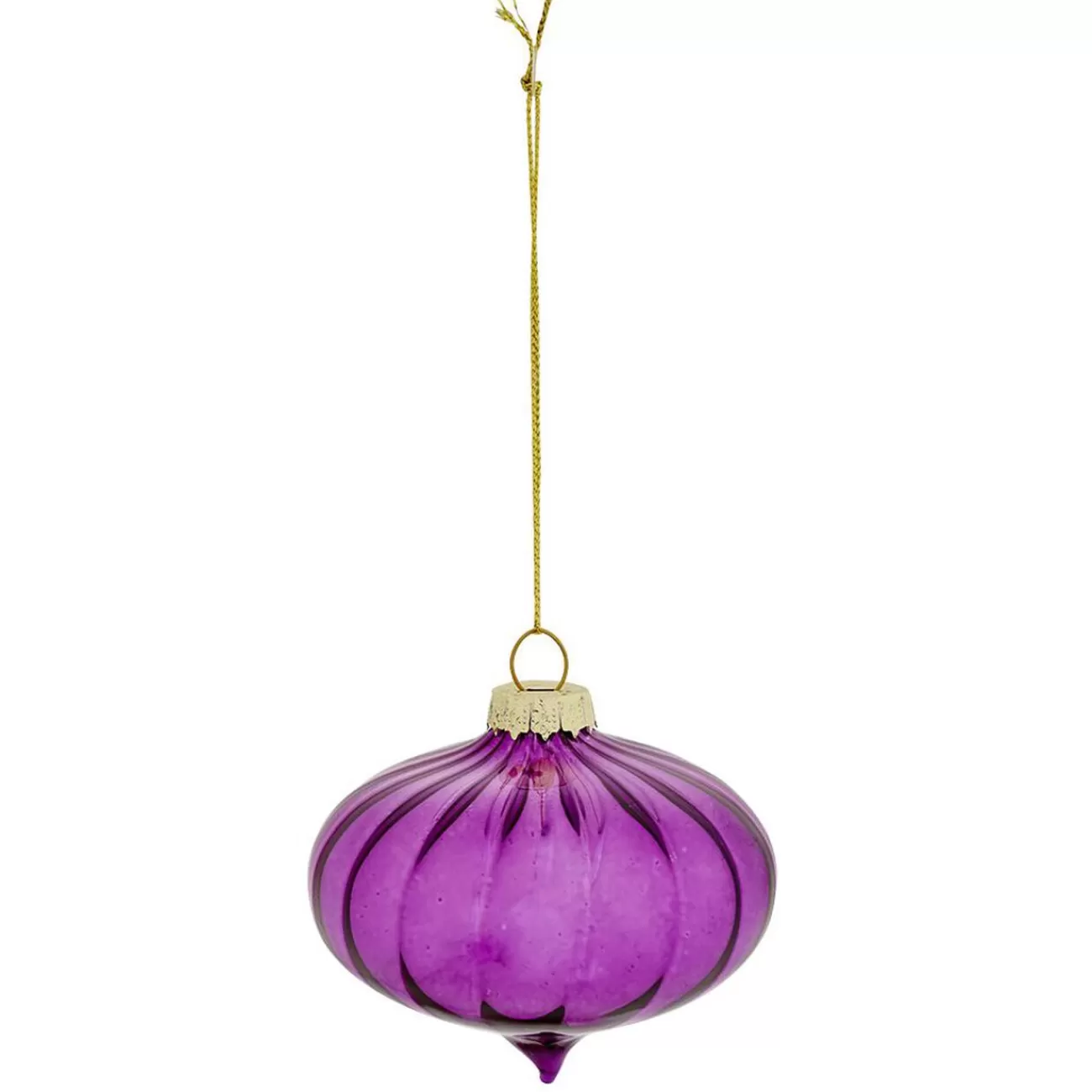 Gifi Boule de Noël en verre design en relief violet< Décoration Sapin