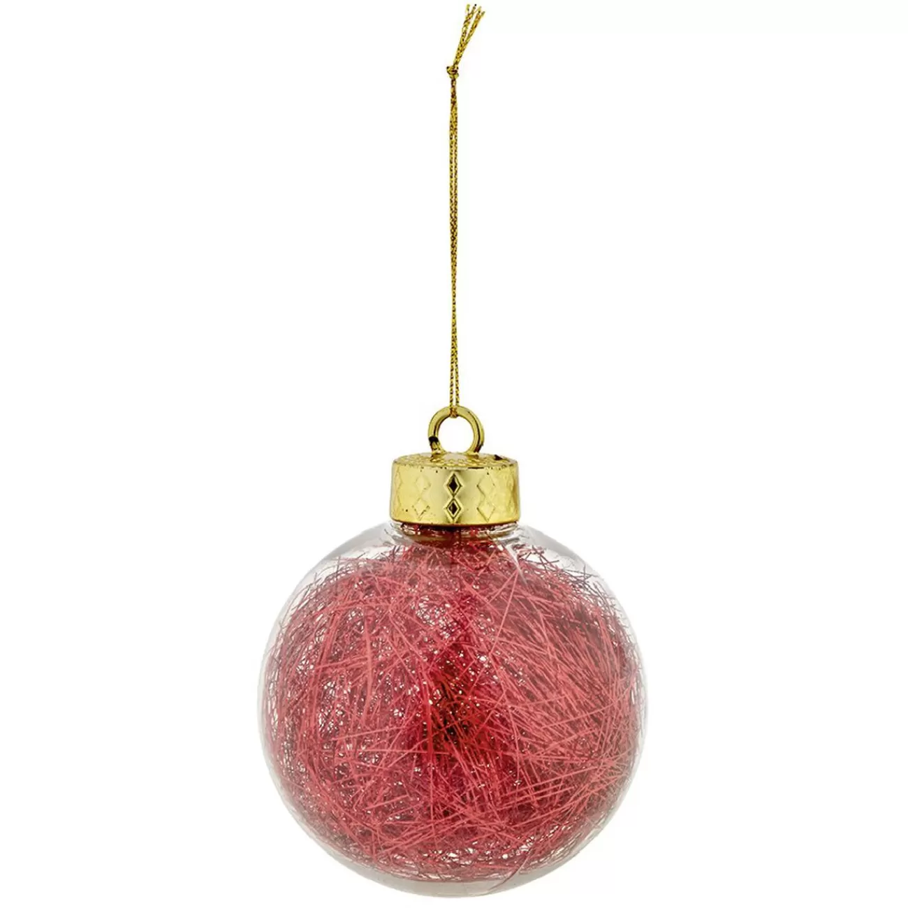 Gifi Boule de Noël garnie de cheveux d'ange Discount