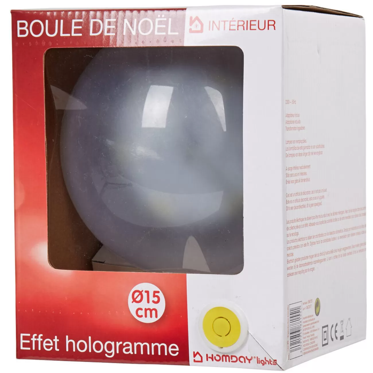 Gifi Boule lumineuse 30 led étoiles 3D blanches< Décoration Extérieure De Noël