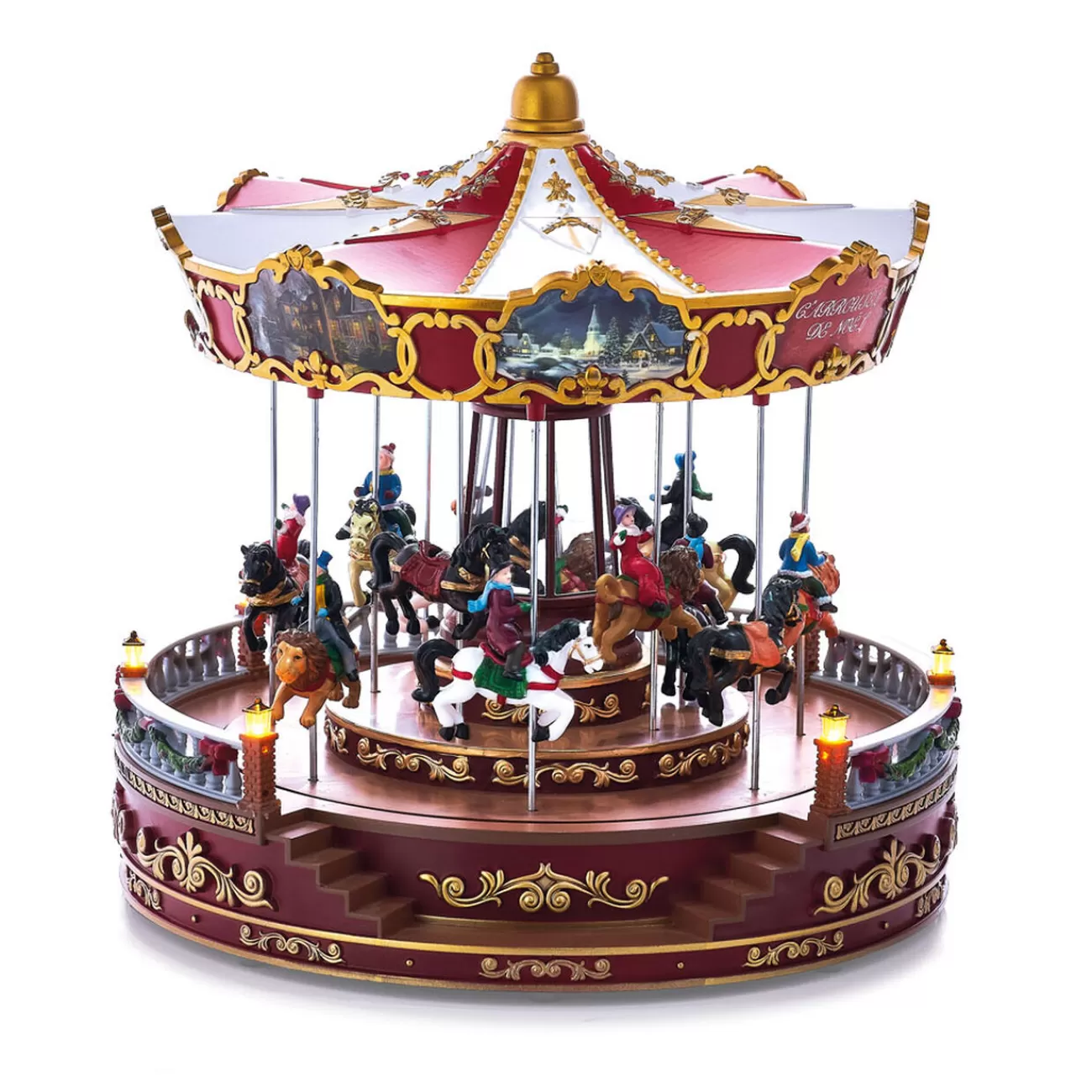 Gifi Carrousel animé lumineux musical 20 LED< Décoration Intérieure De Noël