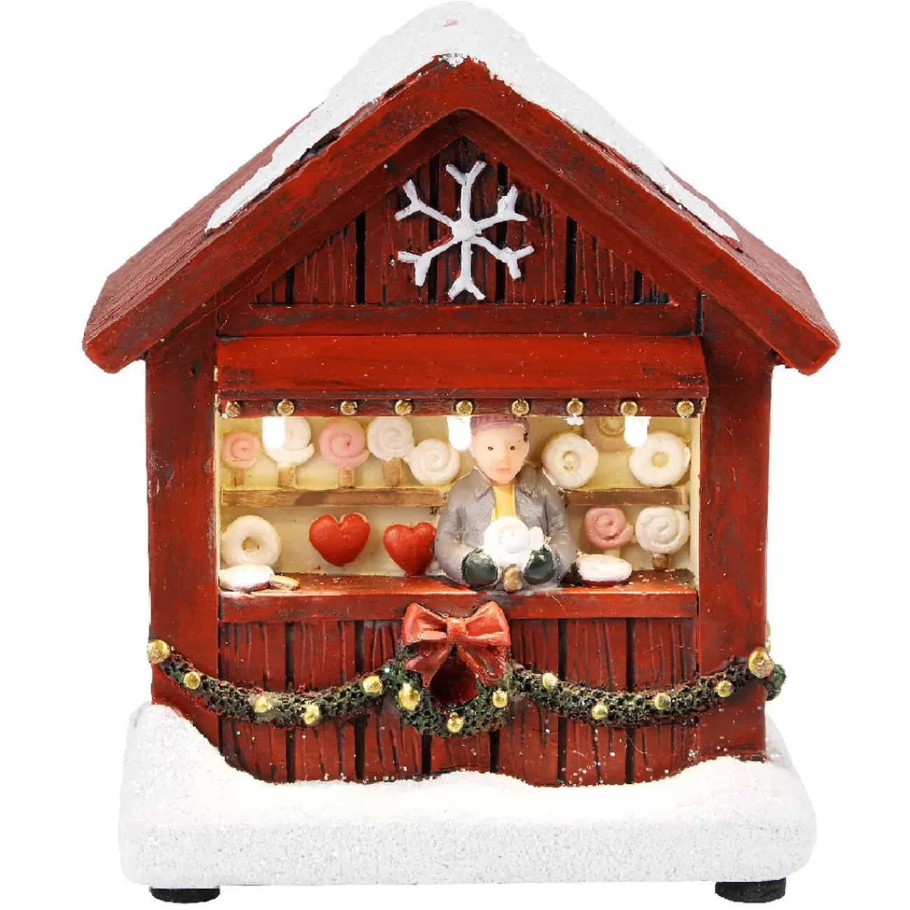 Gifi Chalet de Noël avec figurine lumineuse 3 LED< Décoration Intérieure De Noël