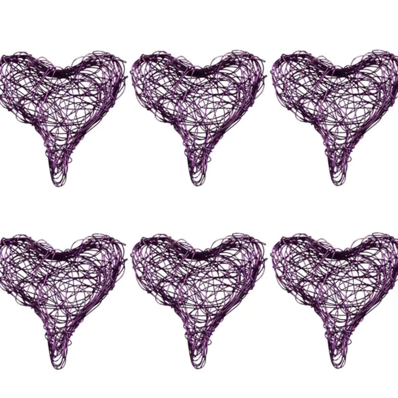 Gifi Coeur métal violet x6 Cheap