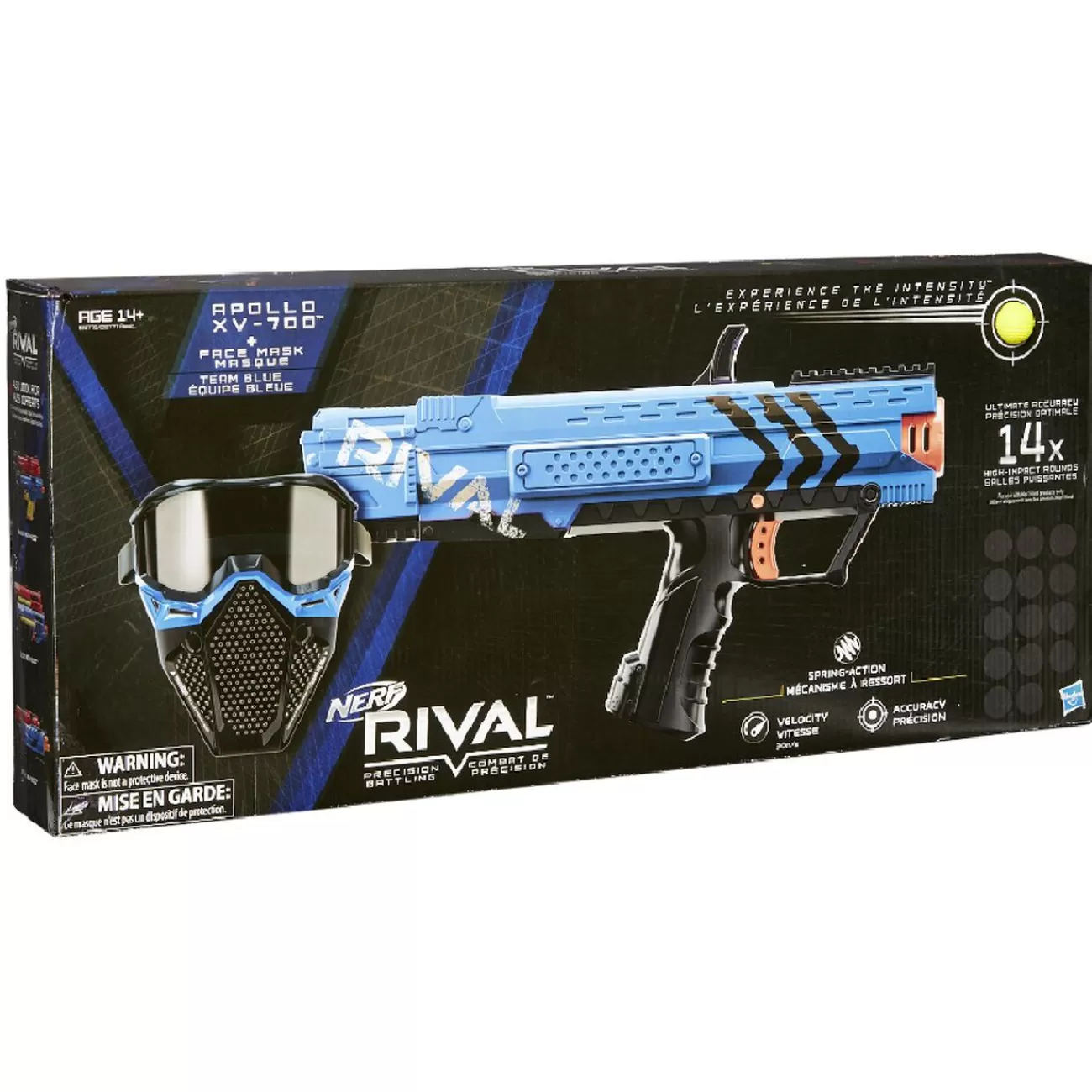 Gifi Coffret pistolet nerf Rival avec masque et 14 balles Fashion