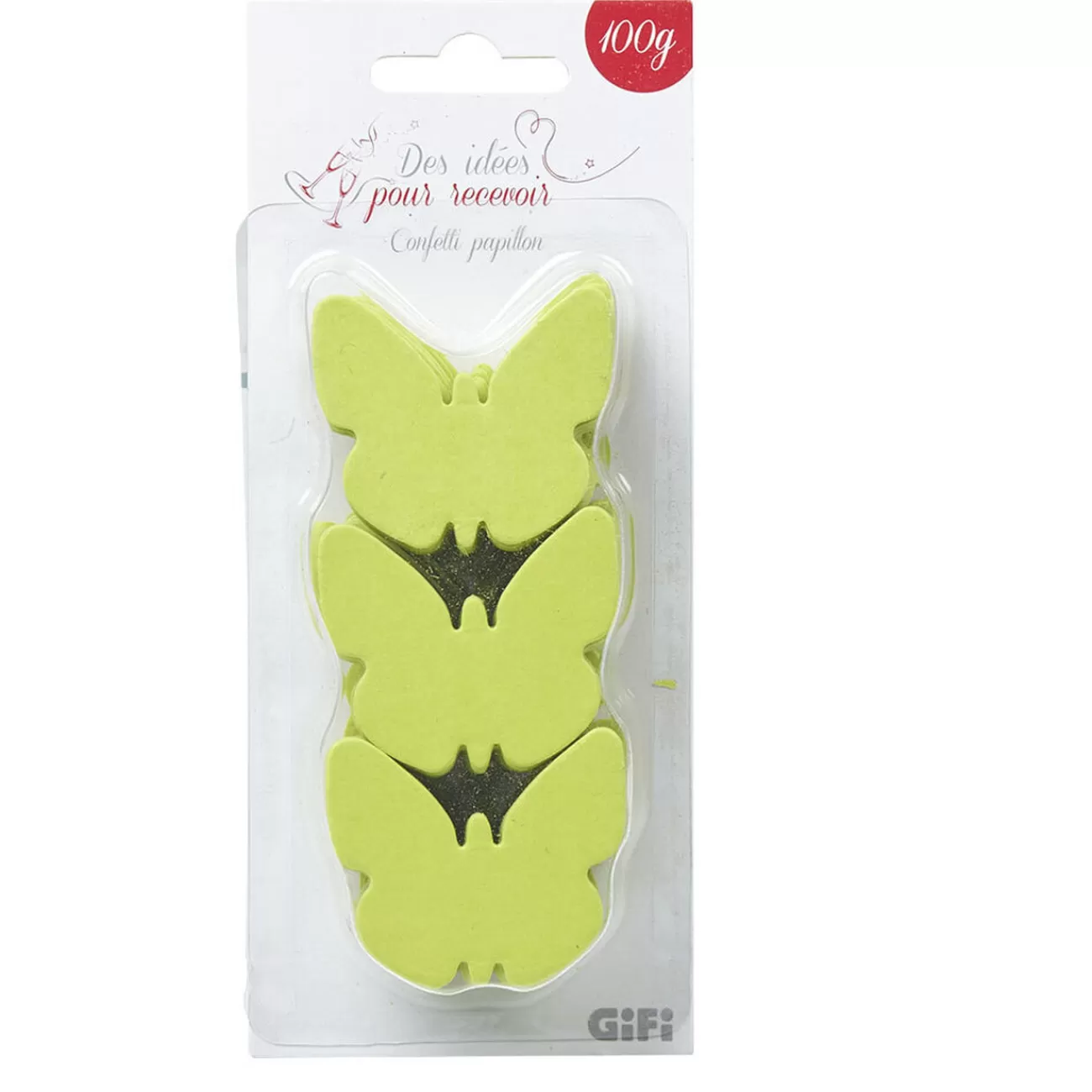 Gifi Confettis papillon vert anis en papier Clearance