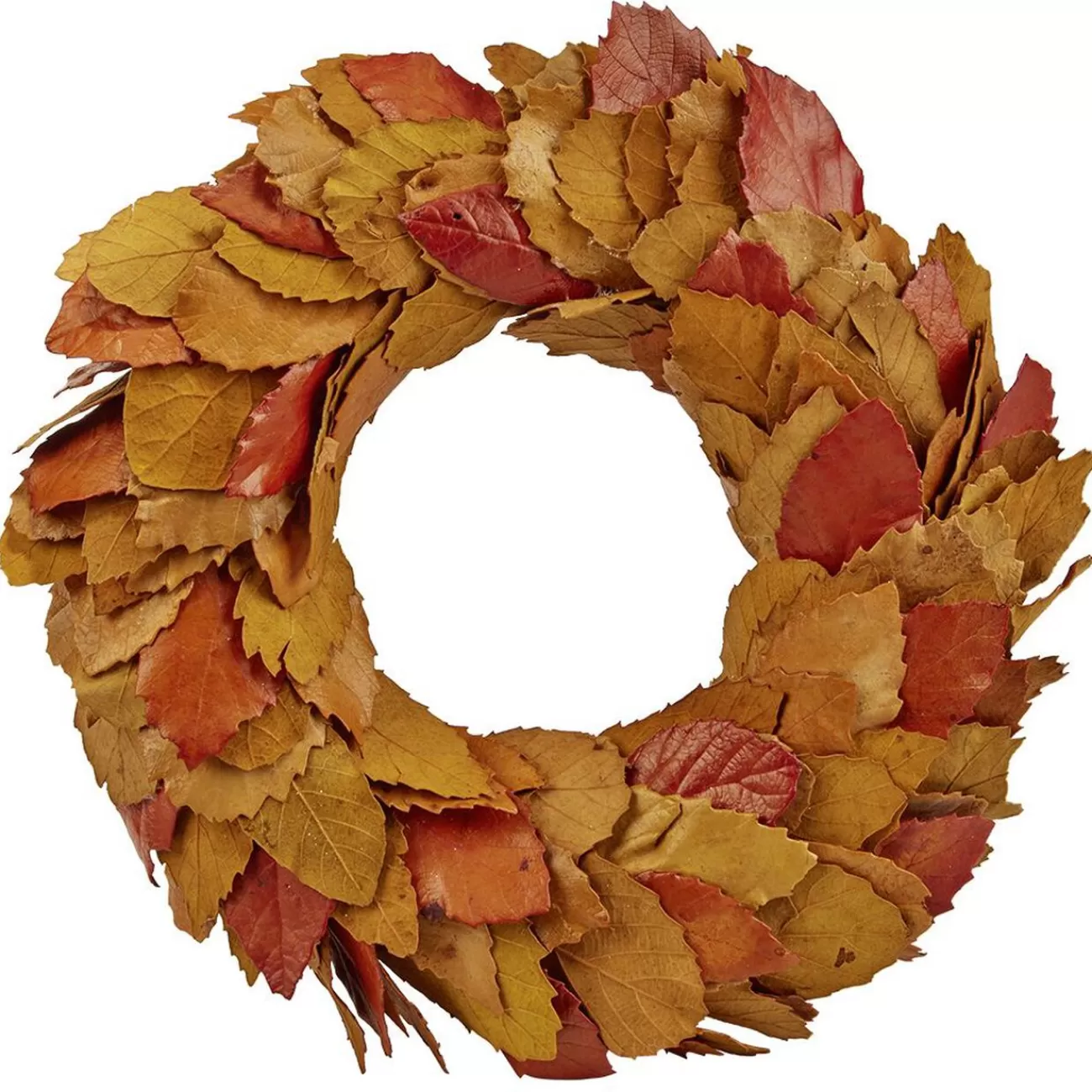 Gifi Couronne de Noël feuilles automnales séchées oranges Ø31cm< Loisirs Créatifs Et Emballage Cadeau