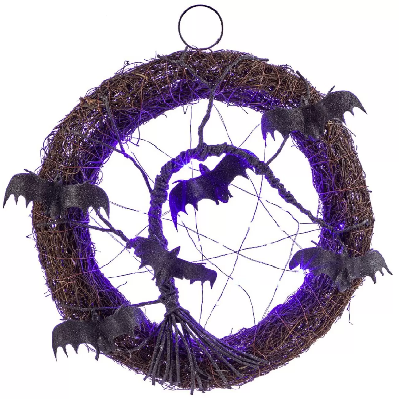 Gifi Couronne lumineuse Halloween décor chauve souris< Loisirs Créatifs Et Emballage Cadeau