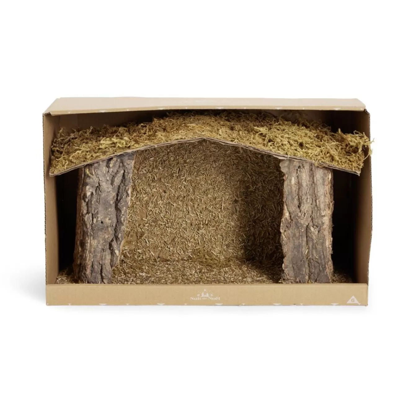 Gifi Crèche de Noël en bois et mousse 37x18xH22cm< Décoration Intérieure De Noël