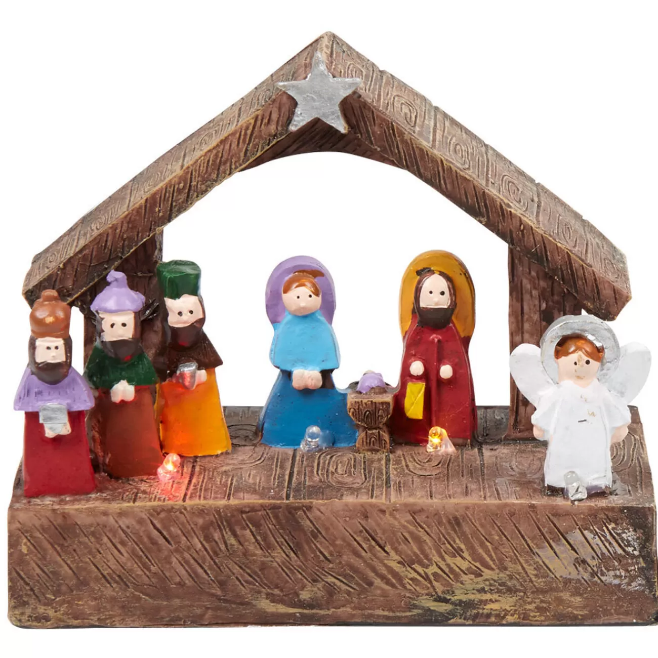 Gifi Crèche de Noël lumineuse avec 6 santons< Décoration Extérieure De Noël