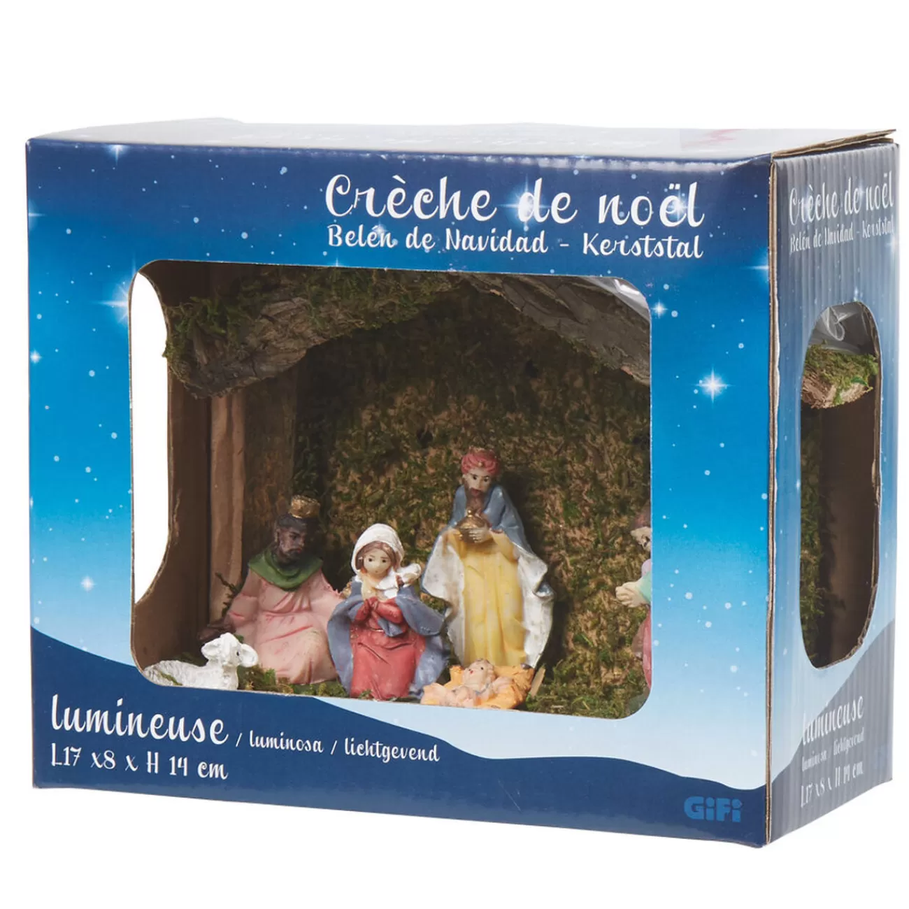 Gifi Crèche de Noël lumineuse et 7 santons< Décoration Extérieure De Noël