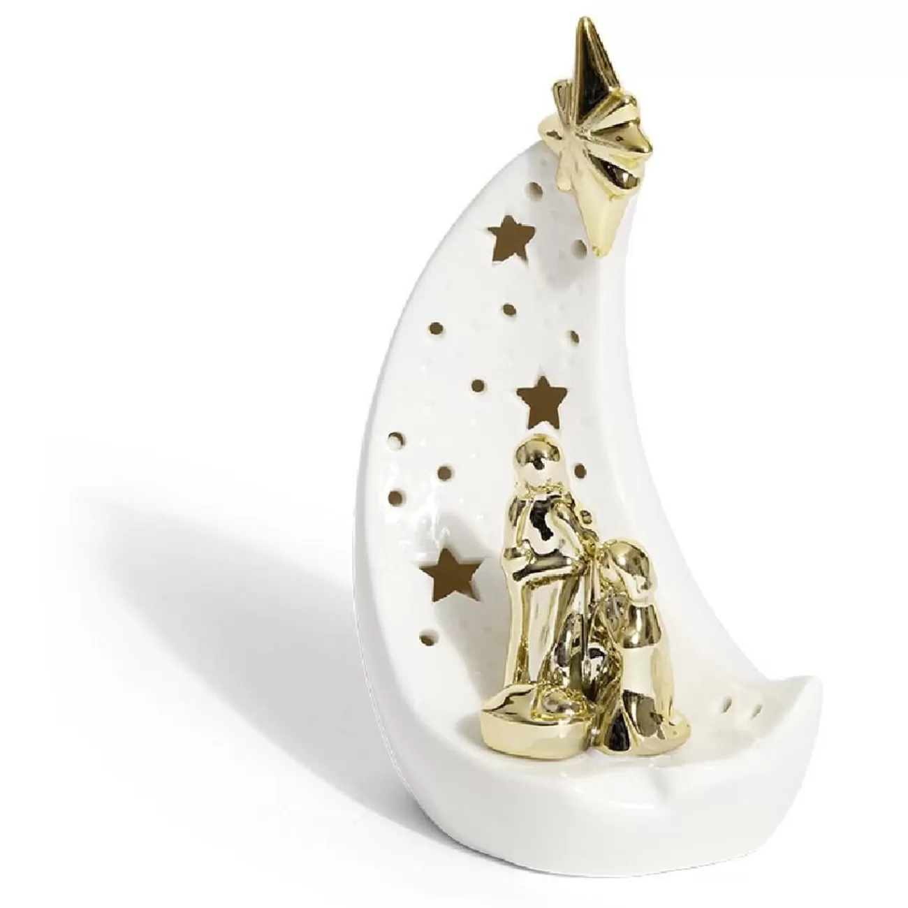 Gifi Crèche lune céramique lumineuse H18,5cm< Décoration Intérieure De Noël