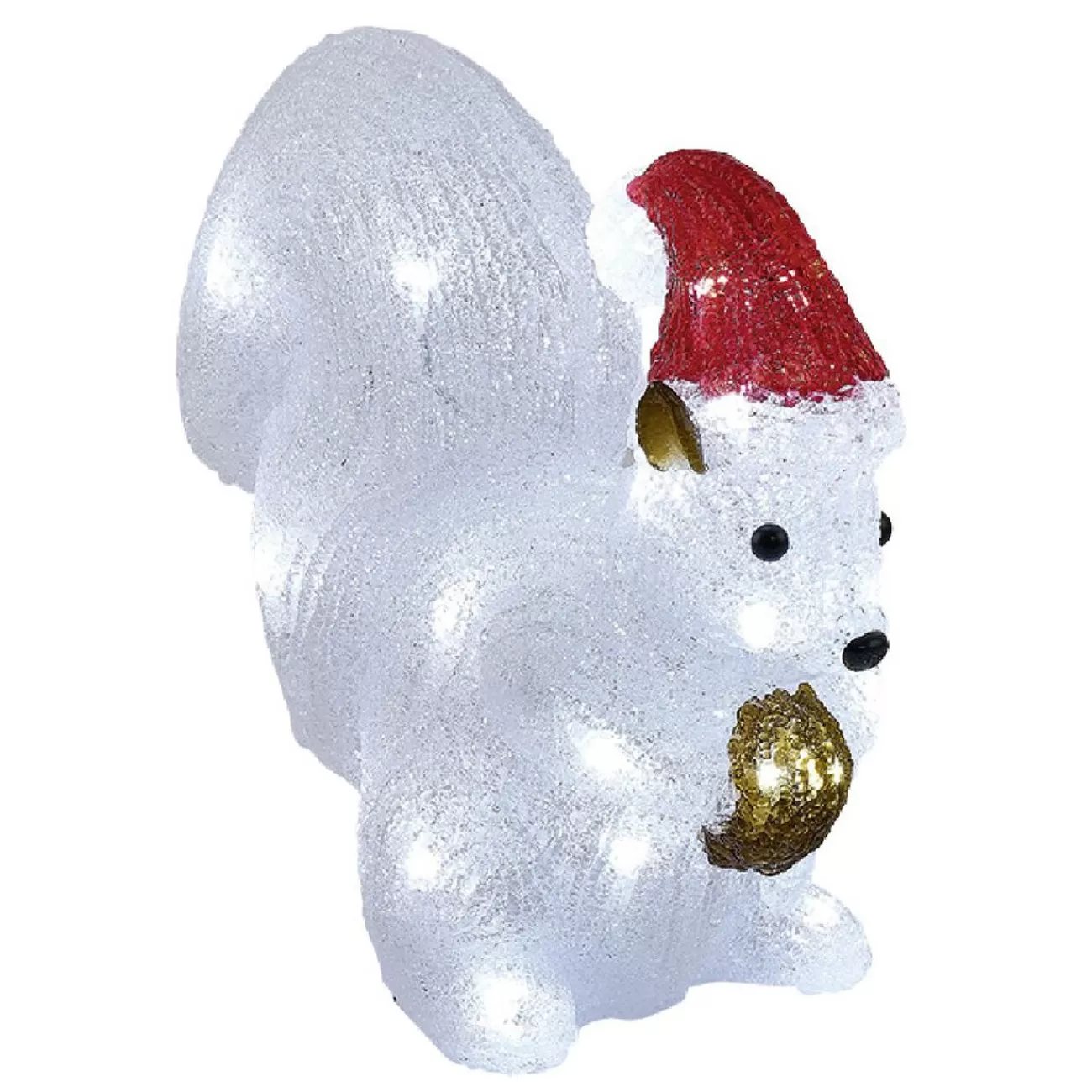 Gifi Écureuil de Noël lumineux 30 LED Blanc froid< Décoration Extérieure De Noël