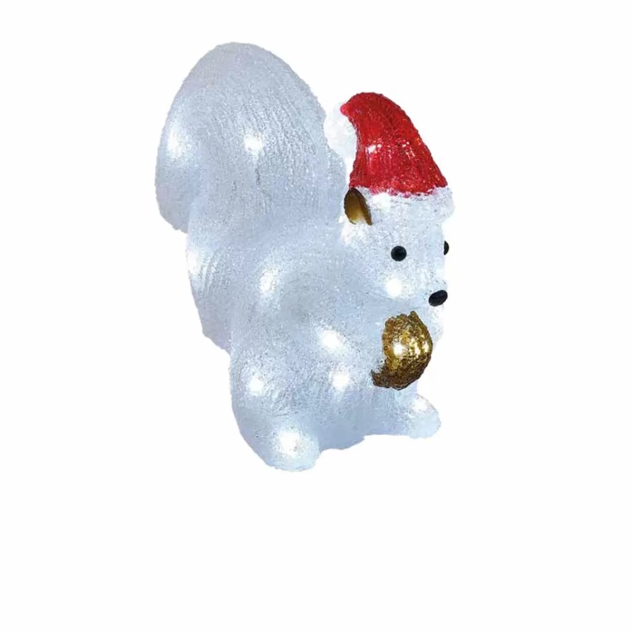 Gifi Écureuil de Noël lumineux Solaire 30 LED blanc froid< Décoration Extérieure De Noël