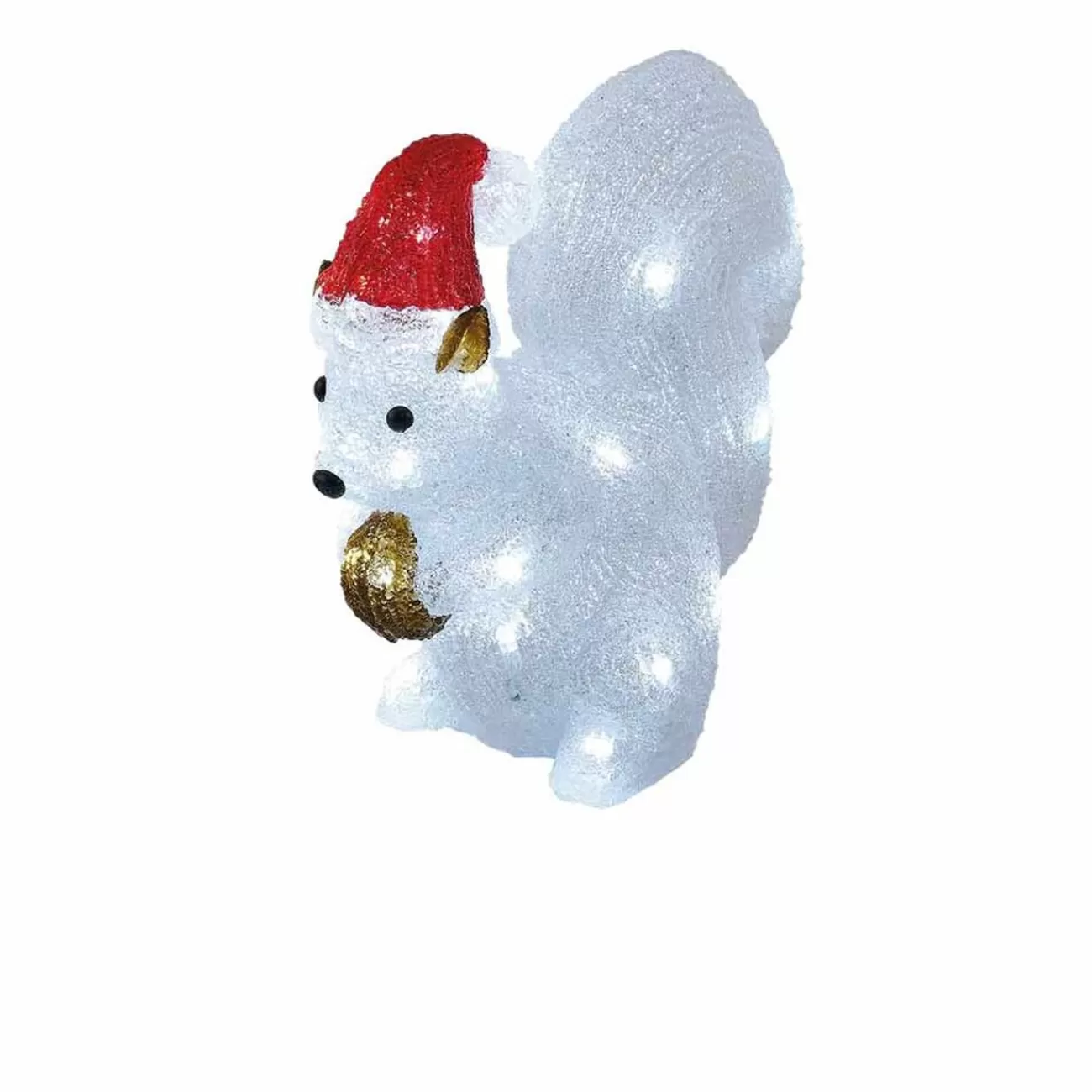 Gifi Écureuil de Noël lumineux Solaire 30 LED blanc froid< Décoration Extérieure De Noël