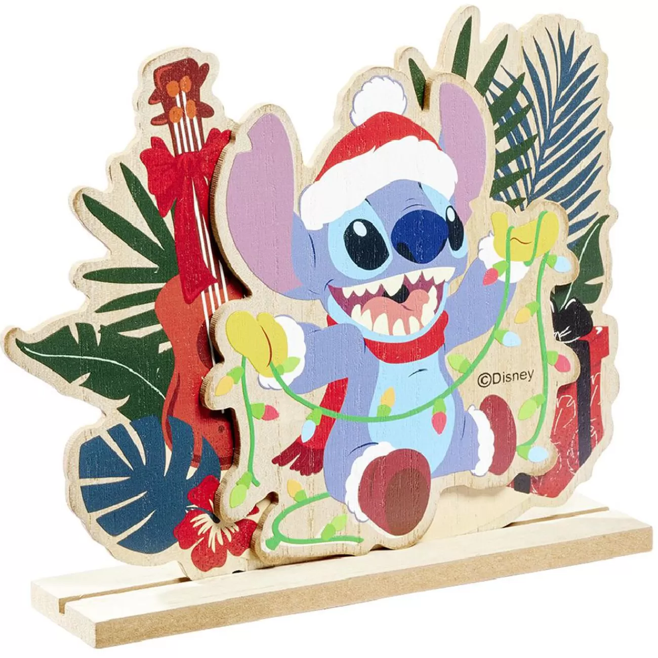 Gifi Déco à poser en bois Disney Stitch à Noël< Décoration Intérieure De Noël