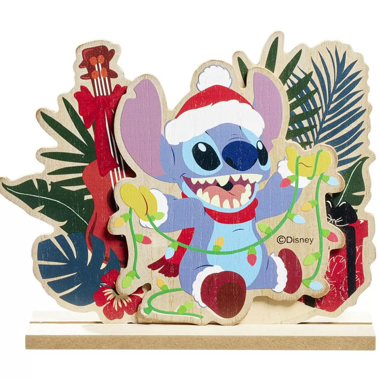 Gifi Déco à poser en bois Disney Stitch à Noël< Décoration Intérieure De Noël