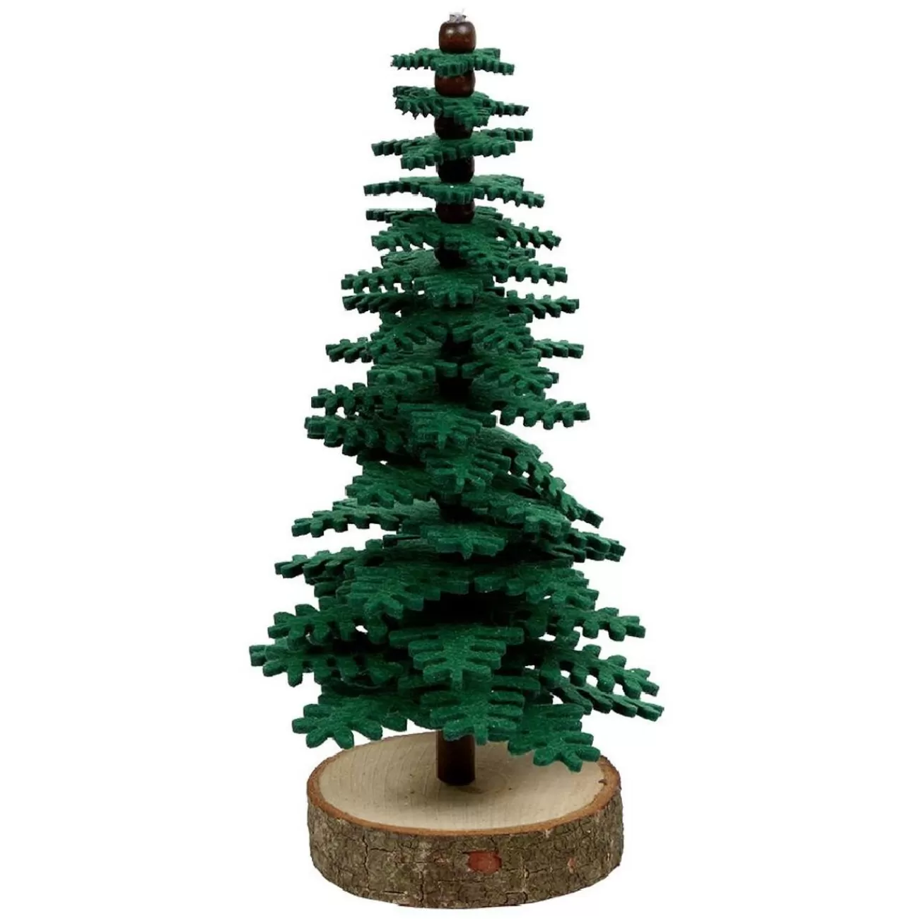 Gifi Déco à poser sapin vert bois et feutrine Ø8xH20cm< Décoration Intérieure De Noël