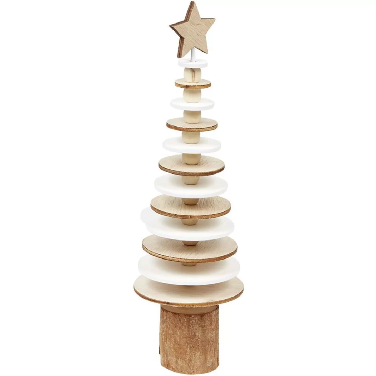 Gifi Décoration sapin à poser bois H25 cm< Décoration Intérieure De Noël