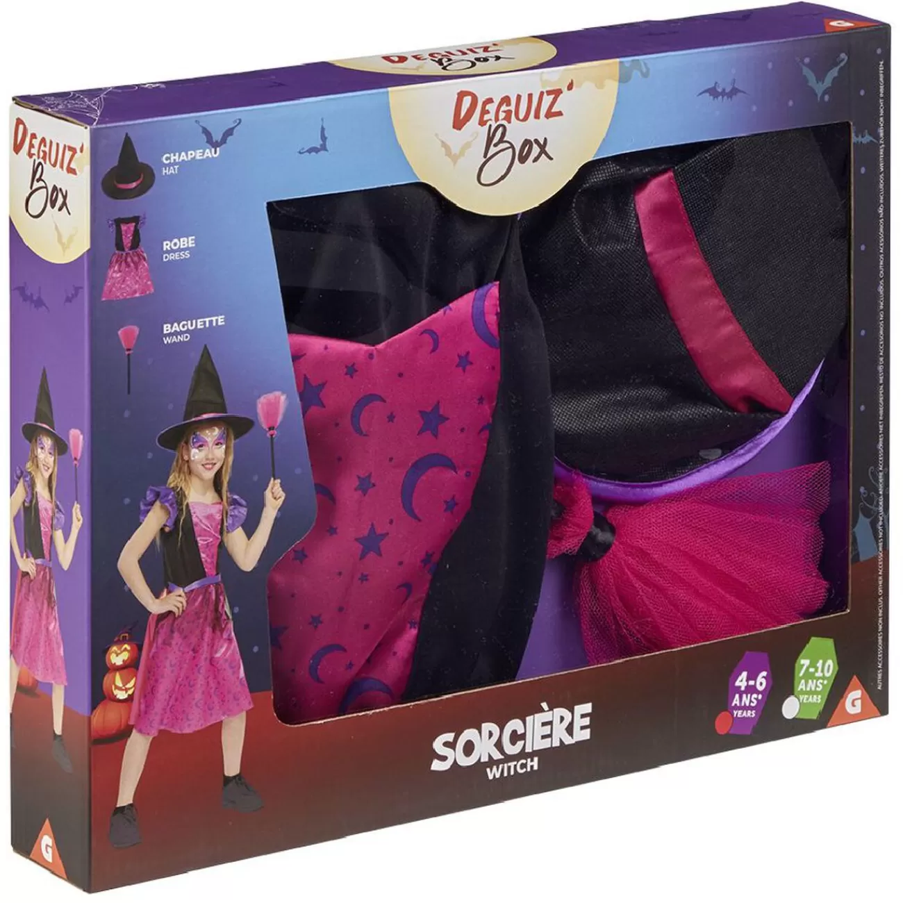 Gifi Deguiz'box enfant Halloween sorcière 4/6 ans Best