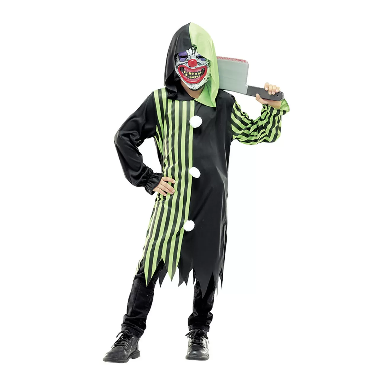 Gifi Déguisement enfant Halloween clown masque et tunique 7/10ans Cheap