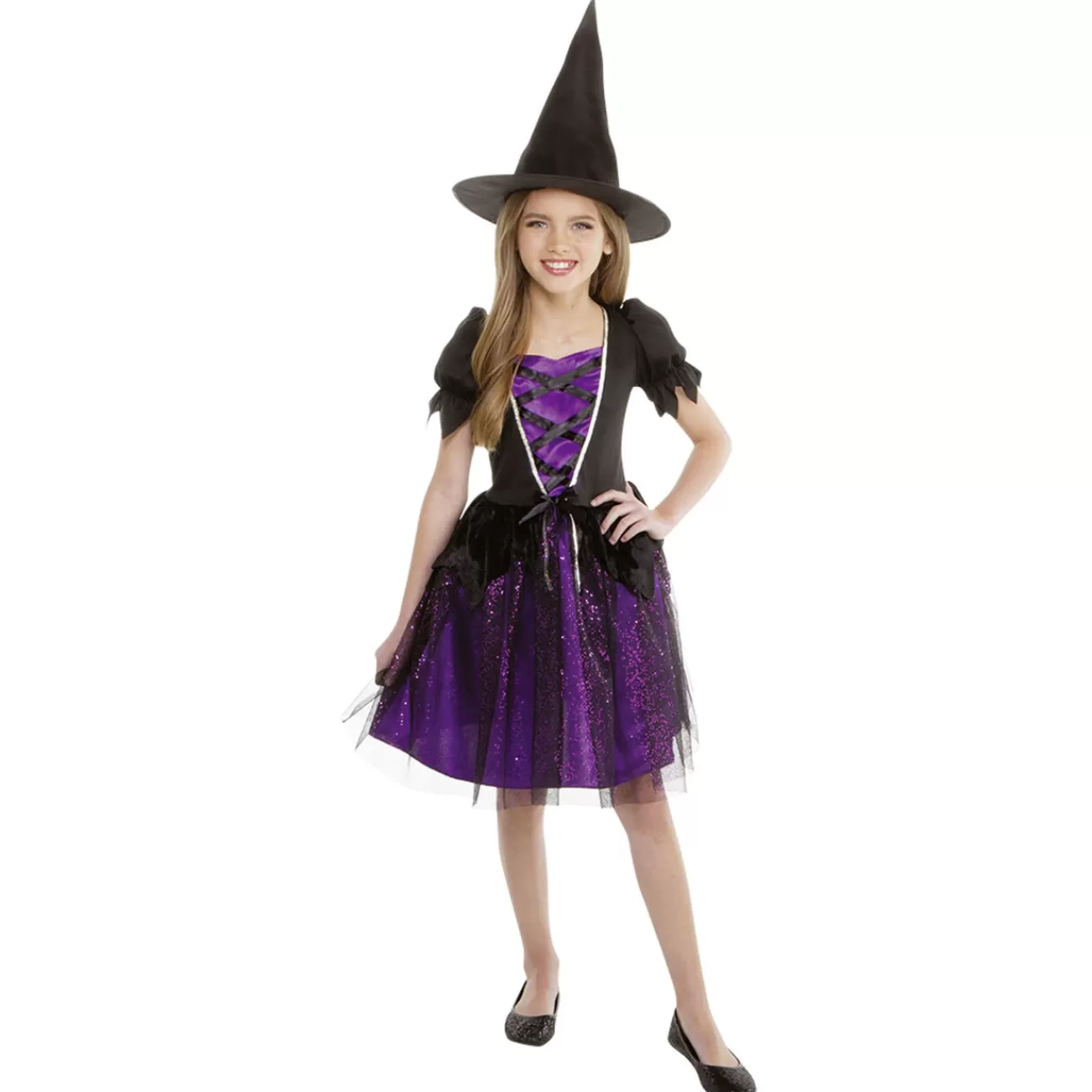 Gifi Déguisement enfant Halloween sorcière noir et violet 11/14 ans Online