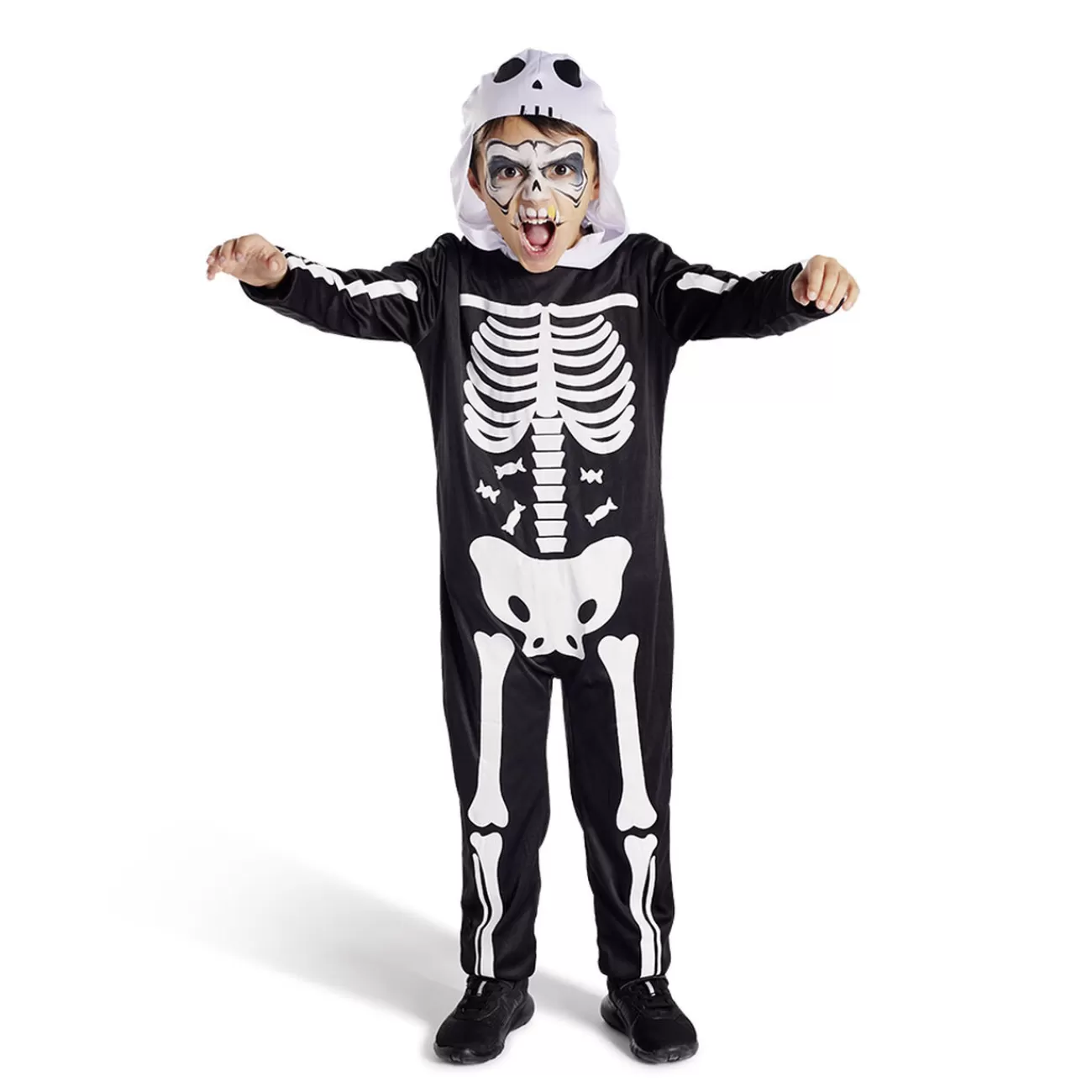 Gifi Déguisement enfant Halloween squelette combinaison et cagoule 7/10ans Best Sale