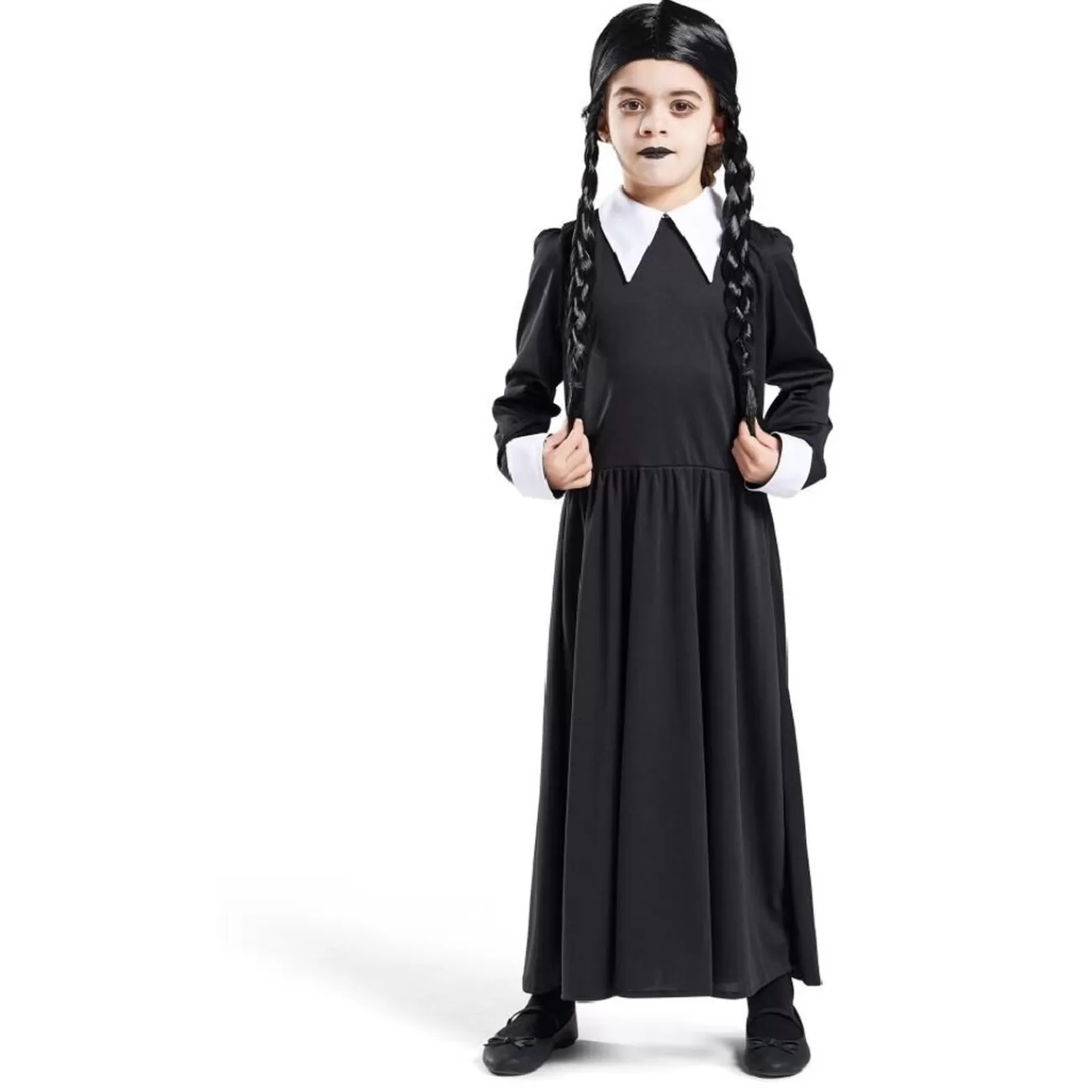 Gifi Déguisement enfant Mercredi Addams robe et col 7/10 ans Sale