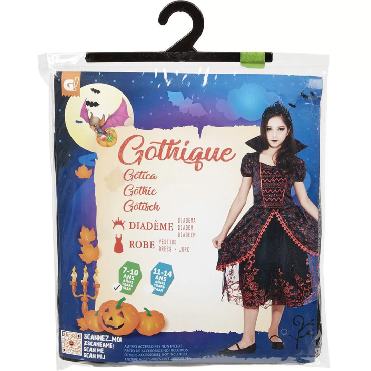 Gifi Déguisement enfant robe gothique 7/10 ans Discount