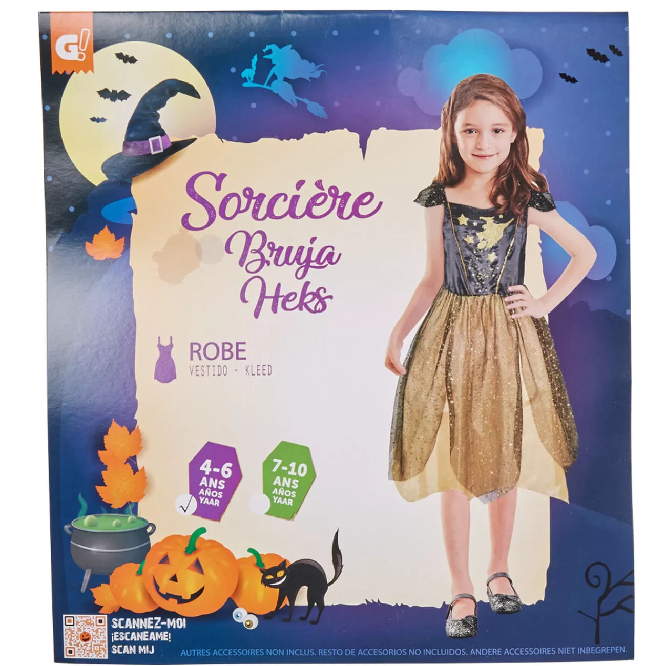 Gifi Déguisement enfant sorcière 7/10 ans Clearance