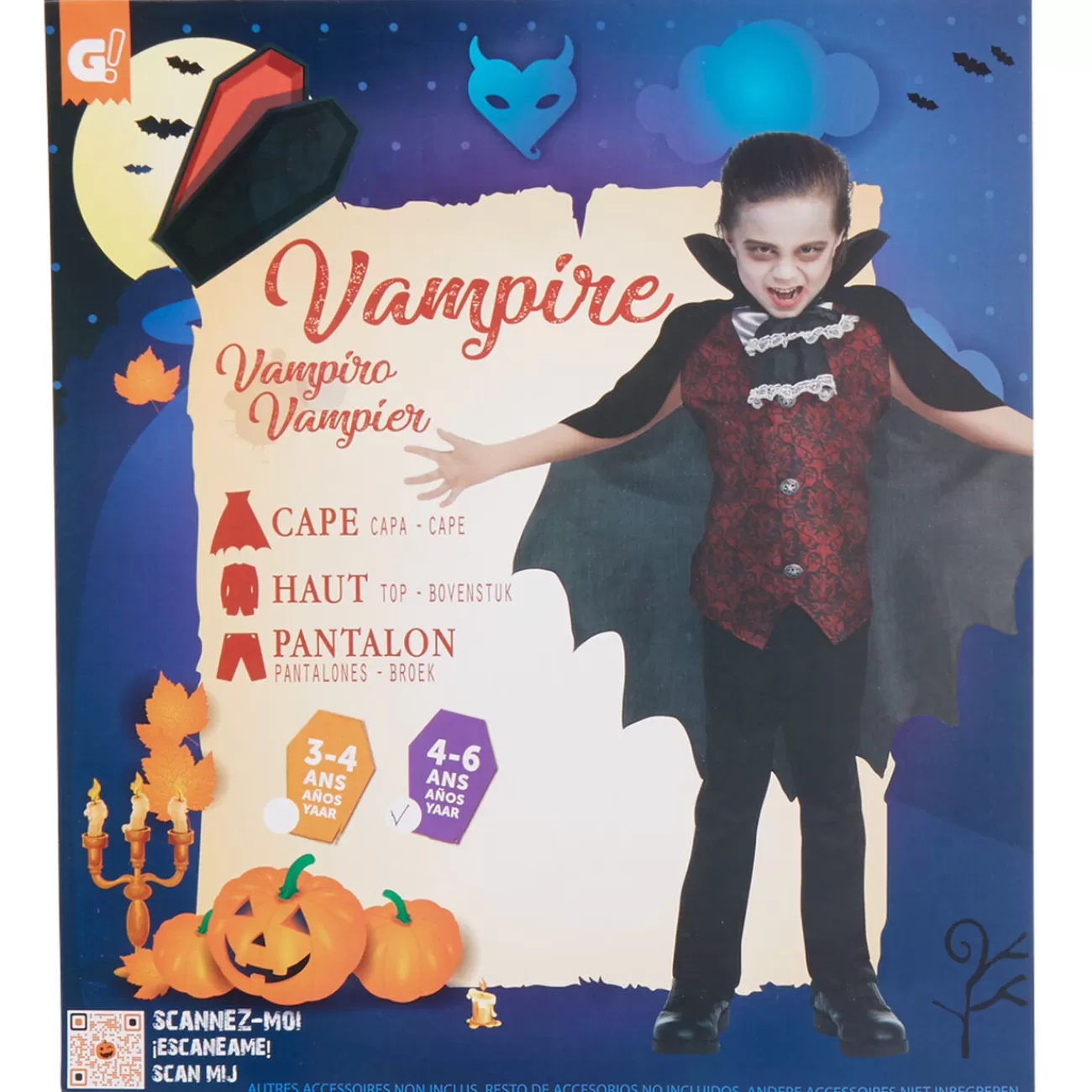 Gifi Déguisement enfant vampire 4/6 ans Shop