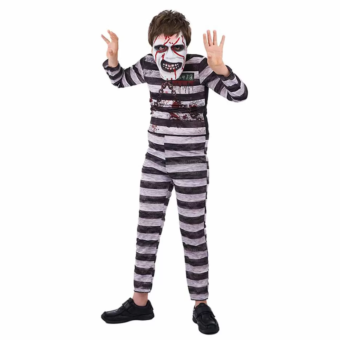 Gifi Déguisement enfant zombie prisonnier Halloween 7 à 10 ans New