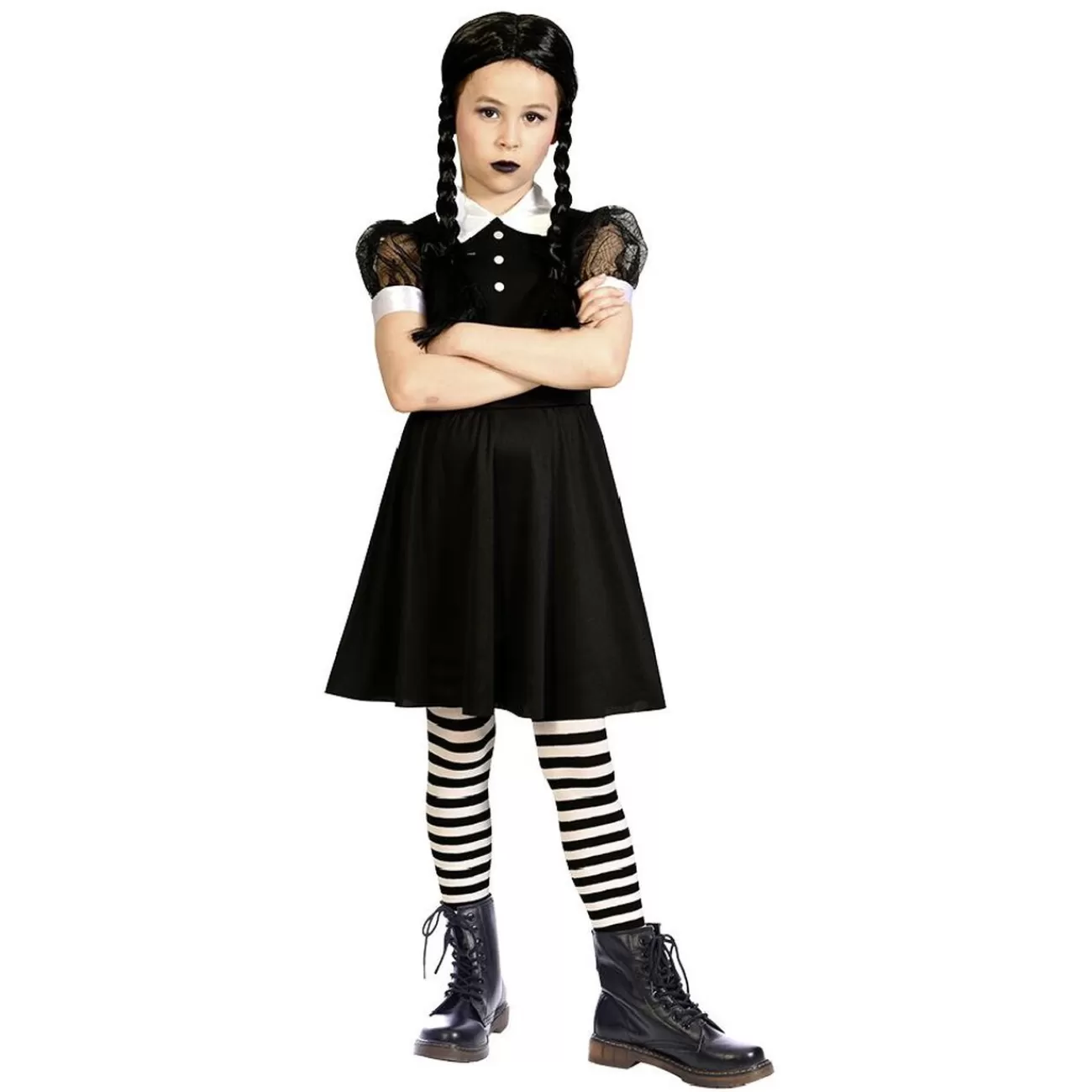 Gifi Déguisement fille gothique style Mercredi Addams 11/14 ans Clearance