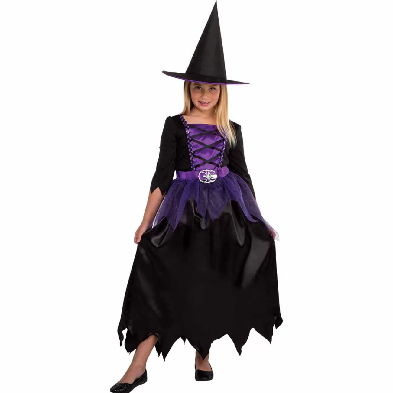 Gifi Déguisement fille Halloween sorcière noir violet 11/14 ans Cheap