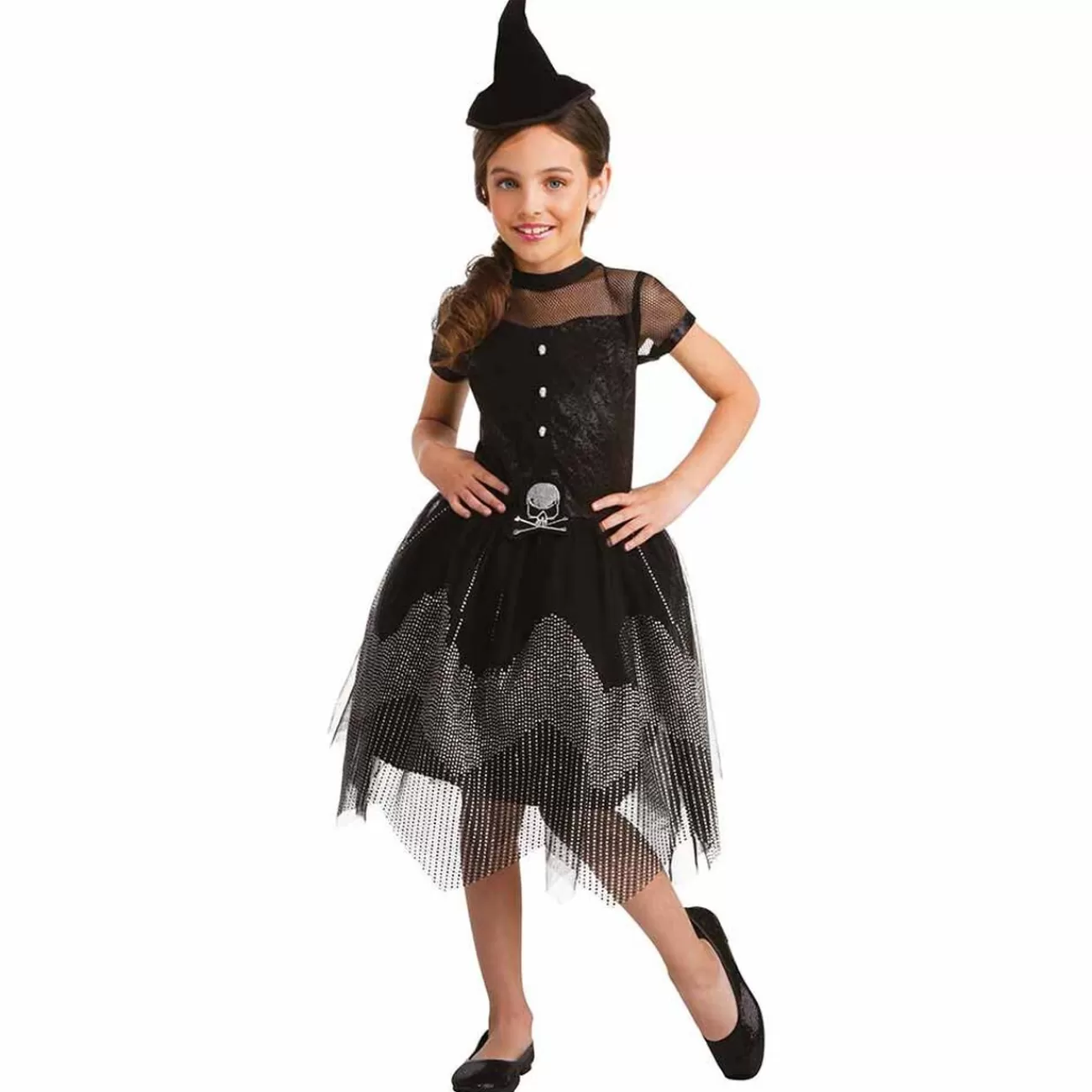 Gifi Déguisement fille Halloween sorcière rock noir 4/6 ans Online