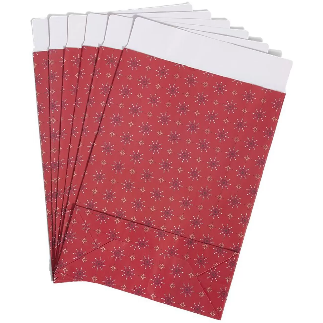 Gifi Enveloppe cadeau papier Noël traditionnel rouge x6 - 20x8xH28cm< Loisirs Créatifs Et Emballage Cadeau