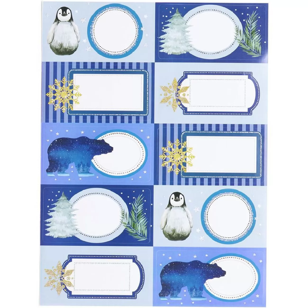 Gifi Etiquette cadeau autocollante Noël motif polaire 4x8cm x10< Loisirs Créatifs Et Emballage Cadeau