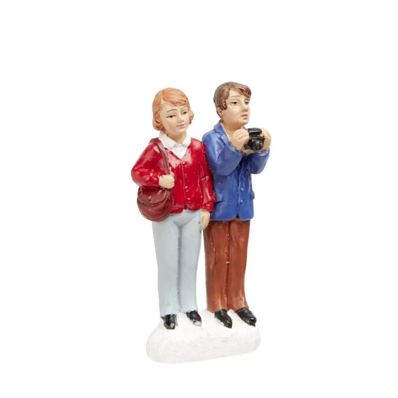 Gifi Figurine de Noël couple pour village miniature< Décoration Intérieure De Noël