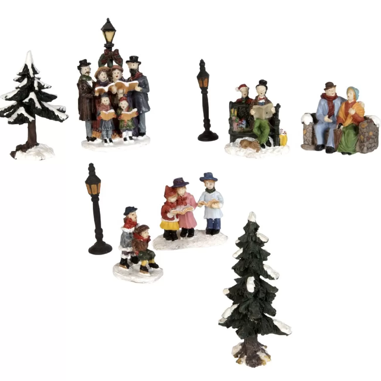 Gifi Figurine de Noël pour village miniature x9< Décoration Intérieure De Noël