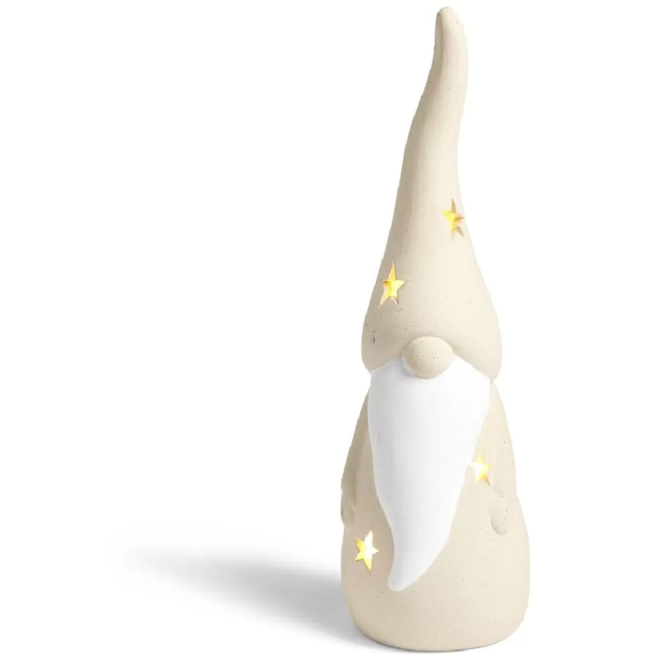 Gifi Gnome lumineux à poser beige H22,5cm< Décoration Intérieure De Noël