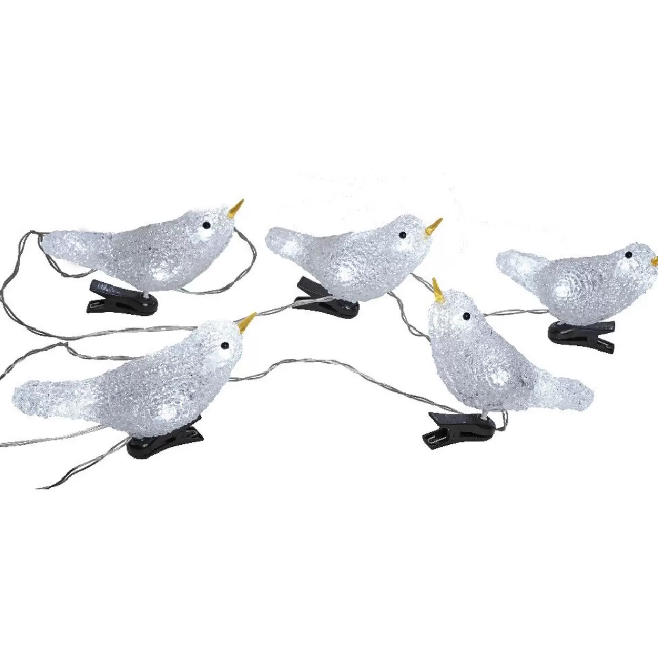 Gifi Guirlande 5 oiseaux lumineuse solaire extérieur 30 LED< Décoration Extérieure De Noël