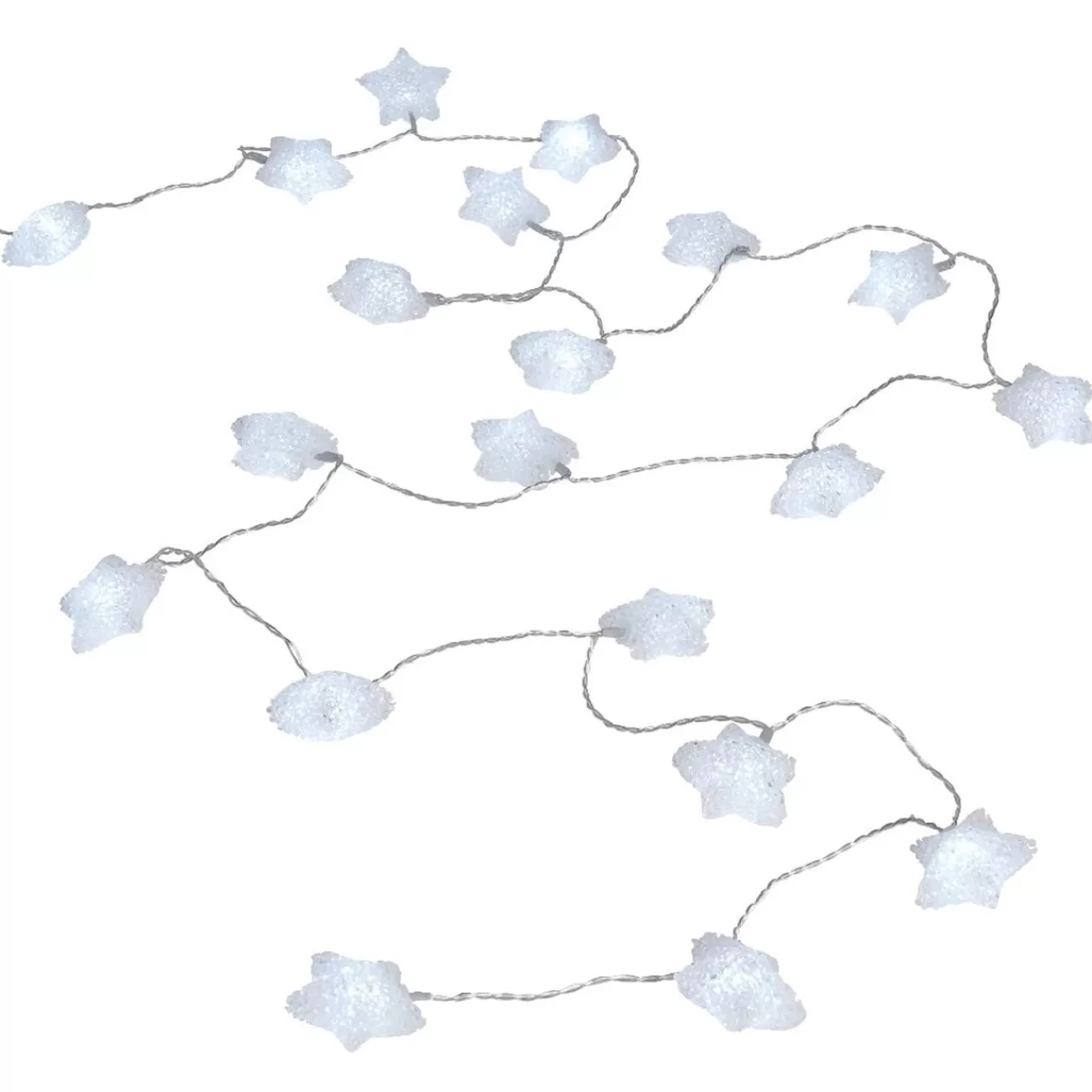 Gifi Guirlande électrique intérieure étoiles blanches 20 LED fixe 2,85 m< Décoration Extérieure De Noël