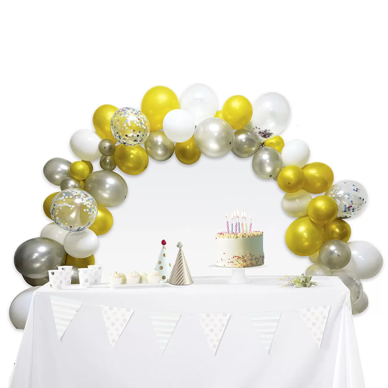 Gifi Kit arche à ballons or et argent 95 pièces Store