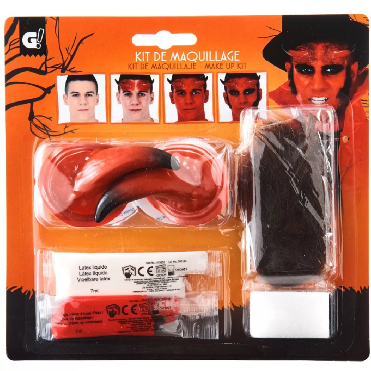 Gifi Kit de maquillage diable Halloween Cheap