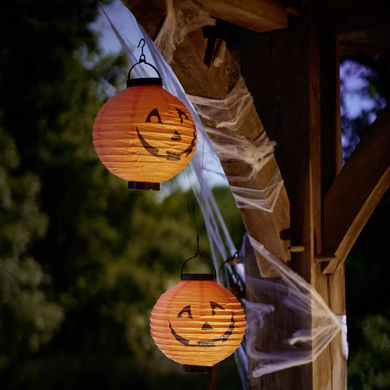 Gifi Lanterne lumineuse Halloween à suspendre ronde en papier Shop