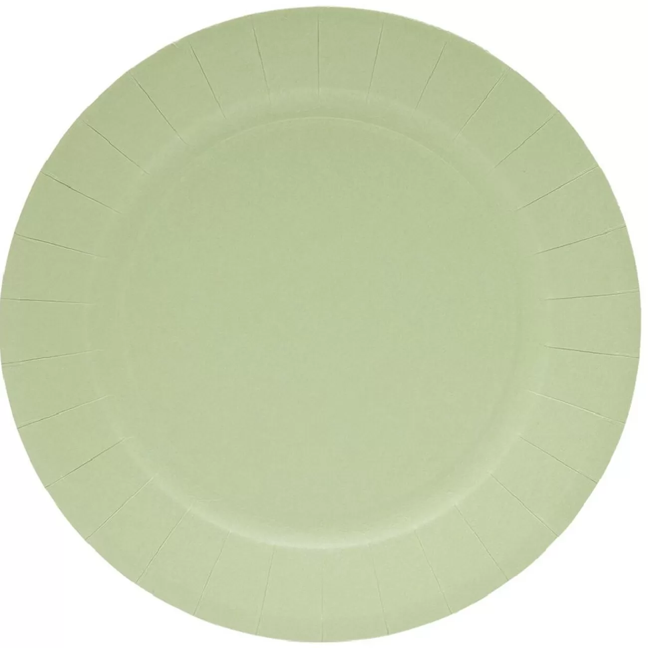 Gifi Lot de 10 assiettes en carton Ø23cm vert olive Online