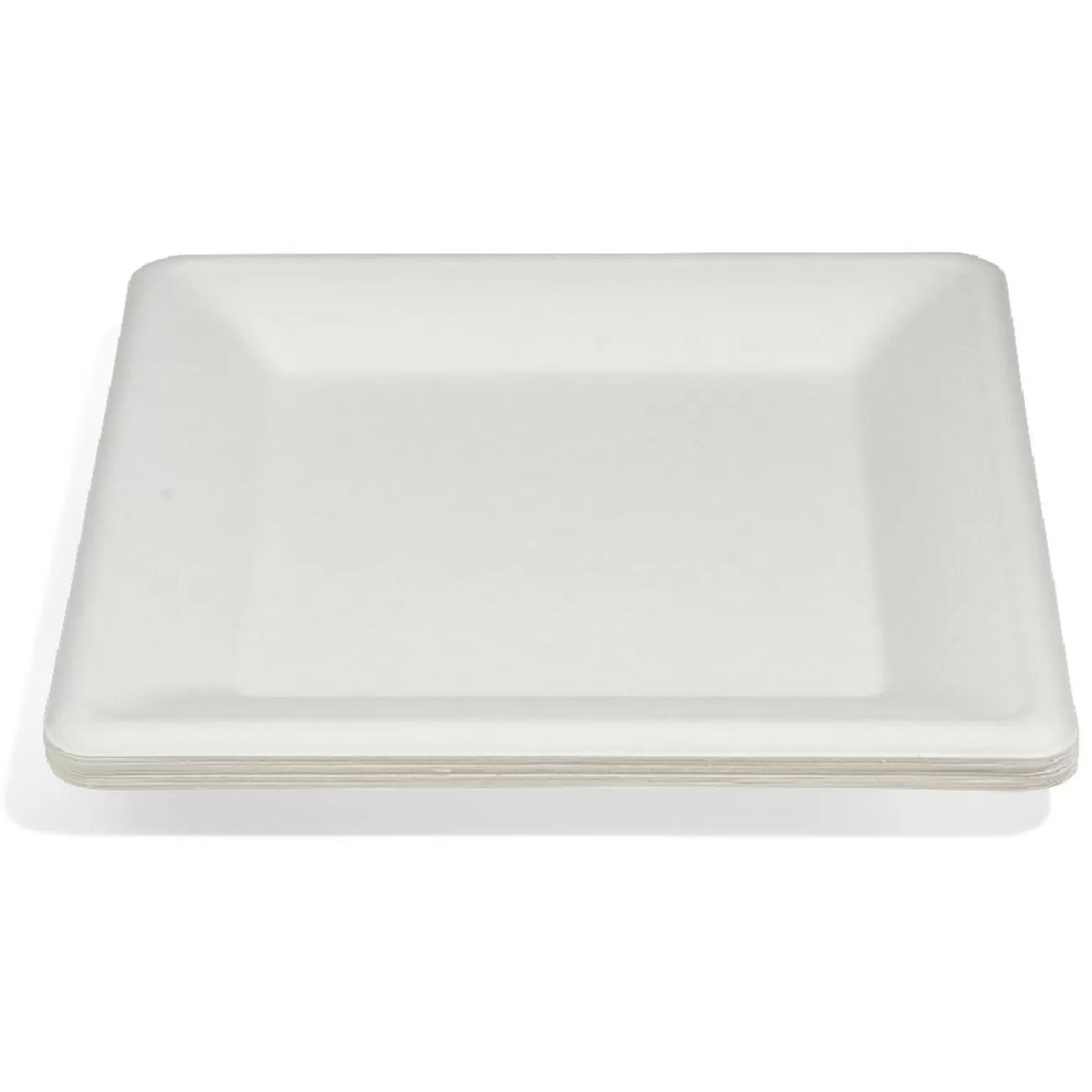 Gifi Lot de 12 assiettes plates carrées en canne à sucre Best Sale